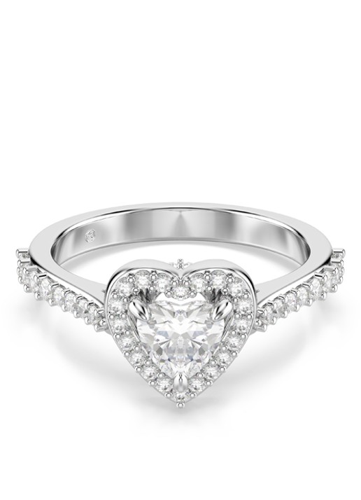 Swarovski Una ring met kristal 60 - voorkant 5 zilver
