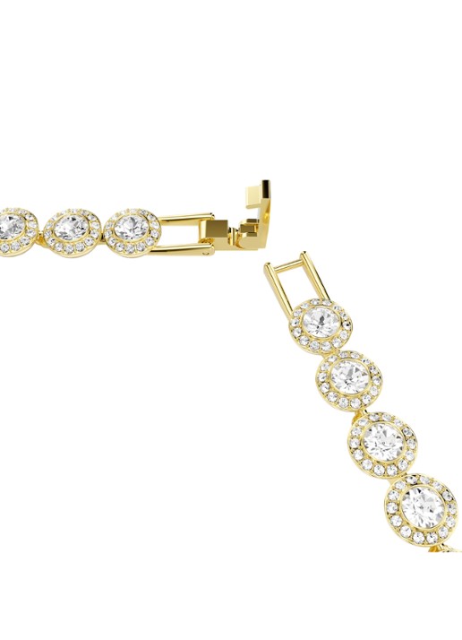 Swarovski Una set van ketting, armband en oorstekers met kristal - detail 2 goud