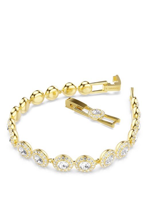 Swarovski Una set van ketting, armband en oorstekers met kristal - detail 5 goud