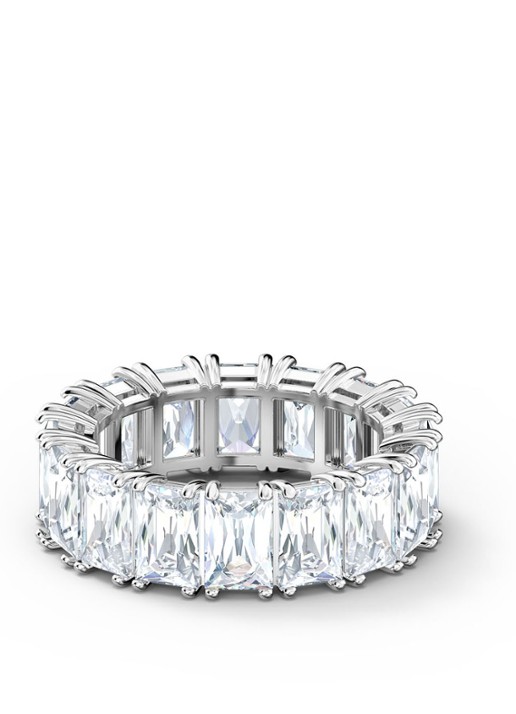 Swarovski Vittore ring met kristal - voorkant zilver