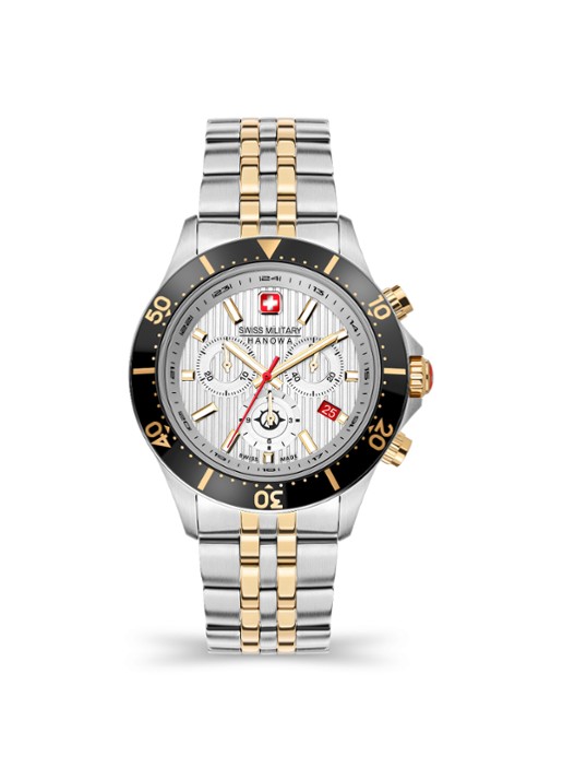 Swiss Military Hanowa Flagship X Chrono horloge SMWGI2100760 - voorkant zilver