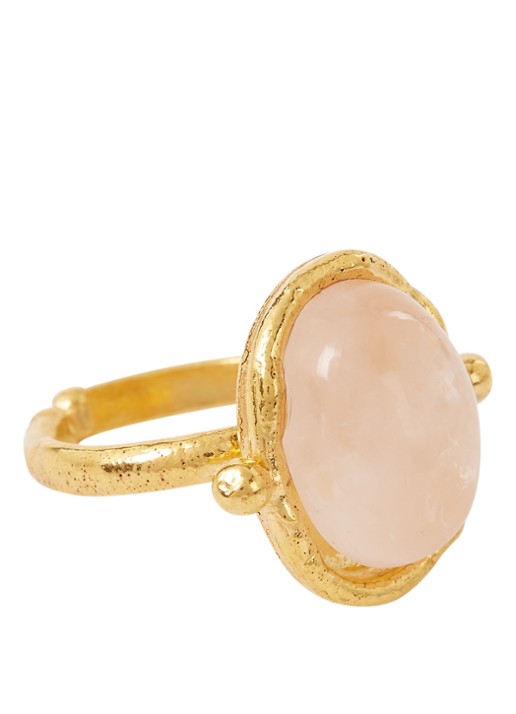 Sylvia Toledano Petite Ovale ring verguld - voorkant goud