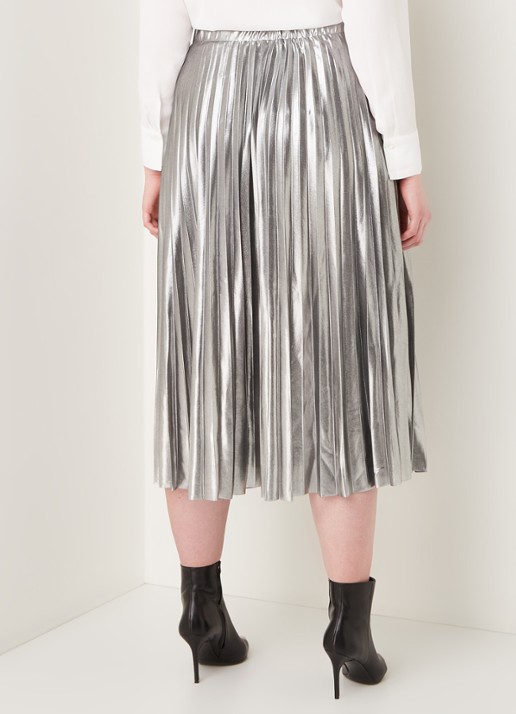 Taifun Midirok met plissé en metallic finish - achterkant 4 zilver