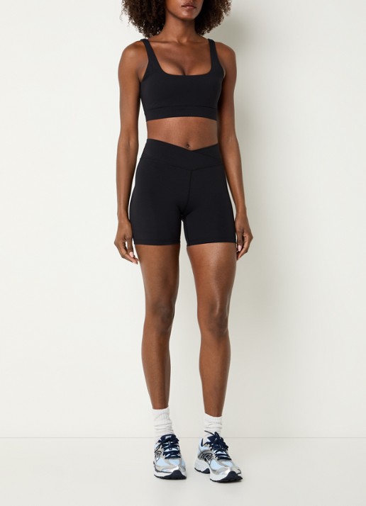 TALA DayFlex high waist skinny fit korte trainingsshort met logo - voorkant 5 zwart