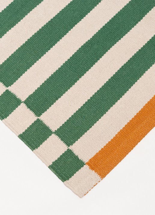 Tarta Gelatina Kiosko tapijt loper van  katoen 180 x 60 cm  - detail groen