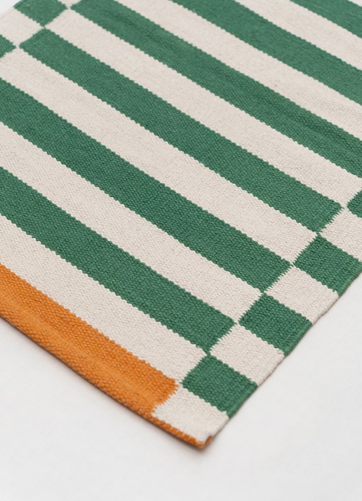 Tarta Gelatina Kiosko tapijt loper van  katoen 180 x 60 cm  - detail 2 groen