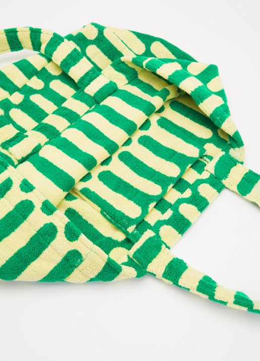 Tarta Gelatina Paseo shopper van badstof met print - detail 3 groen