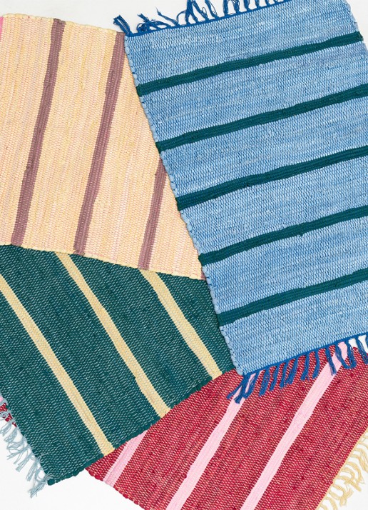 Tarta Gelatina Upcycled vloerkleed met print - detail 3 groen