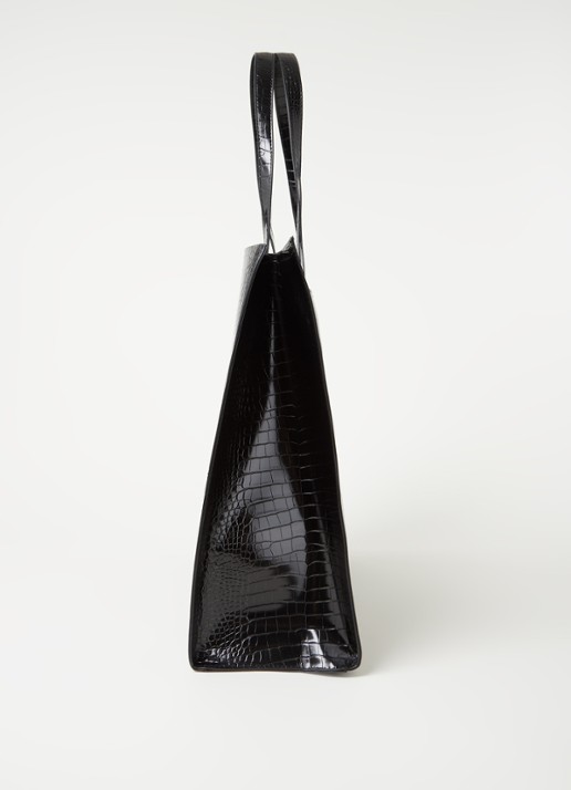 Ted Baker Alicon shopper met crocostructuur - detail 2 zwart