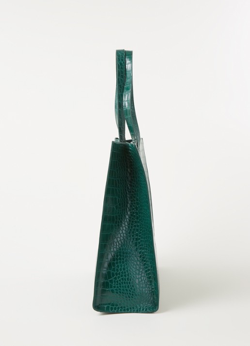 Ted Baker Alicon shopper met crocostructuur - detail 2 donkergroen