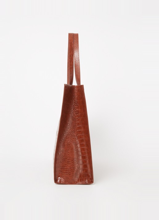 Ted Baker Alicon shopper met crocostructuur - detail 3 bruin
