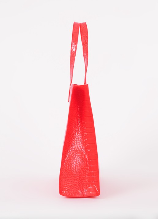 Ted Baker Alicon shopper met crocostructuur - detail 3 koraal