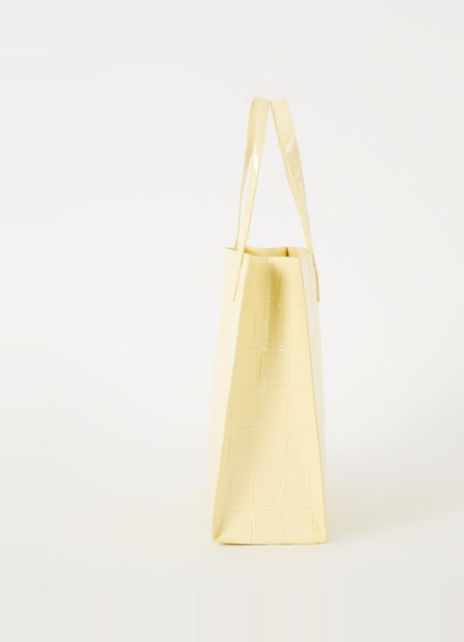 Ted Baker Alicon shopper met crocostructuur - detail 4 lichtgeel