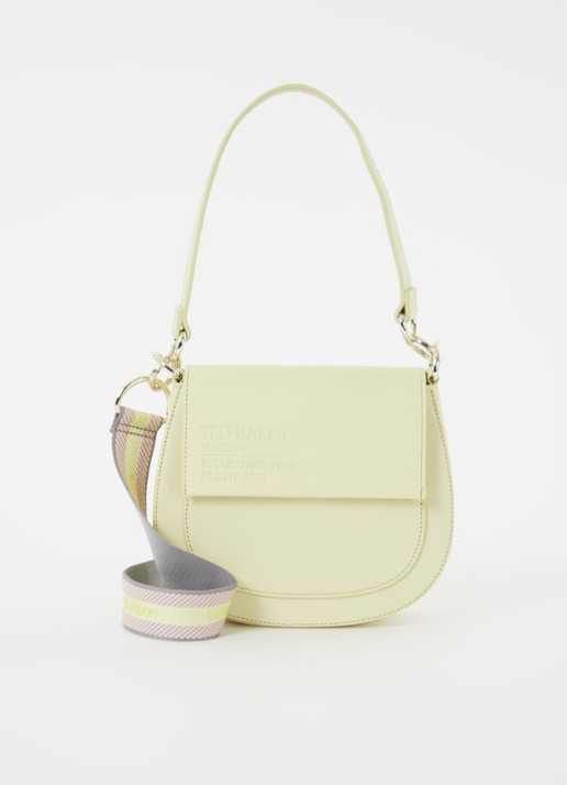 Ted Baker Darcell crossbodytas van leer  - voorkant lindegroen