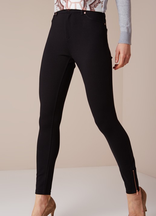 Ted Baker Fioni skinny jegging met ritsdetails - detail 2 diepzwart