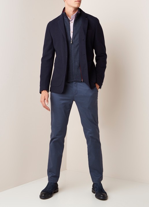 Ted Baker Fletwud regular fit colbert met uitritsbare vest-inzet - voorkant 2 donkerblauw