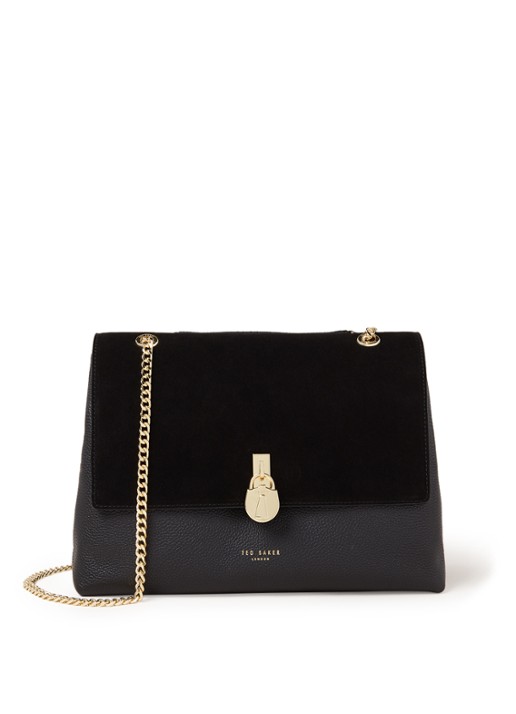 Ted Baker Hermiaa schoudertas van leer en suède - voorkant 3 multicolor