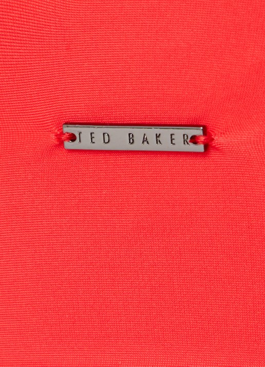 Ted Baker Liennaa one shoulder bikinitop met uitneembare vulling en strikdetail - detail 2 rood