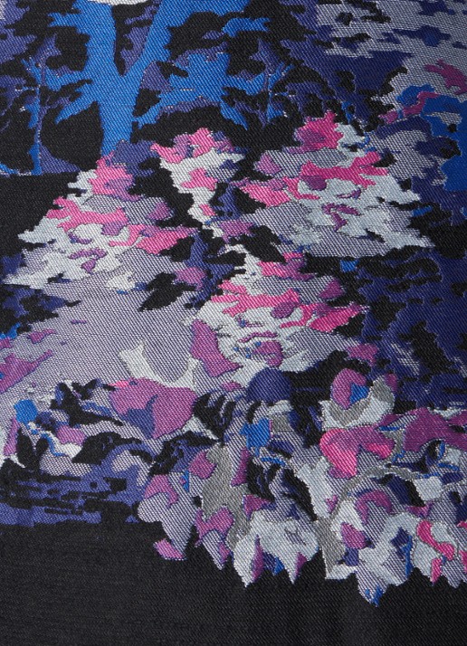 Ted Baker Midi A-lijn jurk met jacquard dessin en ballonmouw - detail 5 zwart