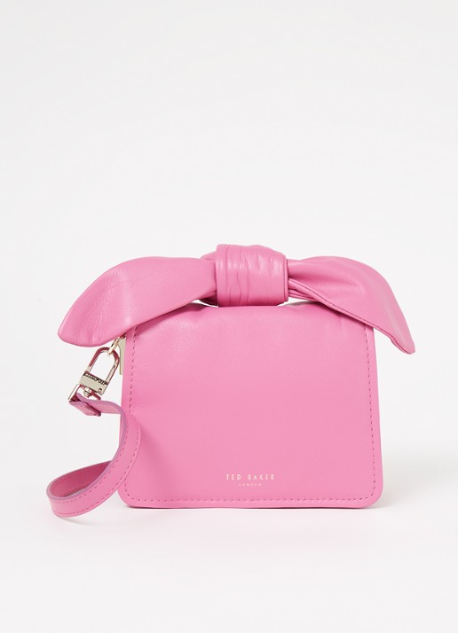 Ted Baker Niyah Mini handtas van leer - voorkant 2 roze