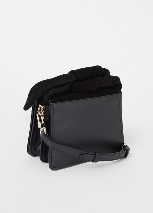 Ted Baker Niyah Mini handtas van leer - achterkant diepzwart