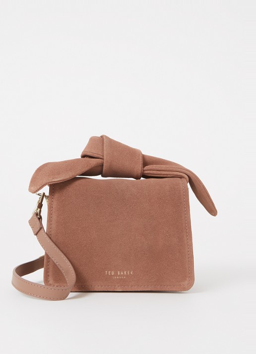 Ted Baker Niyah Mini handtas van leer - voorkant hazelnootbruin
