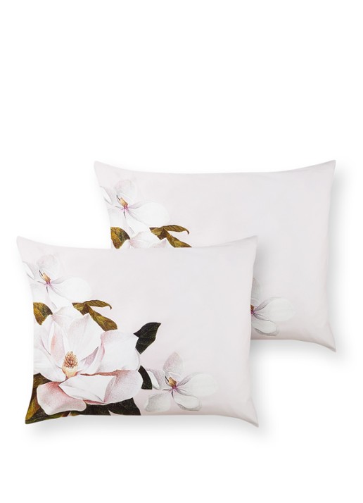 Ted Baker Opal kussensloop van katoensatijn 220TC in 2-pack - voorkant roze