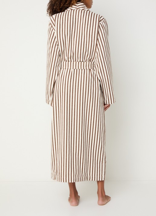 TEKLA Badjas met opgestikte zakken - unisex - achterkant 5 beige