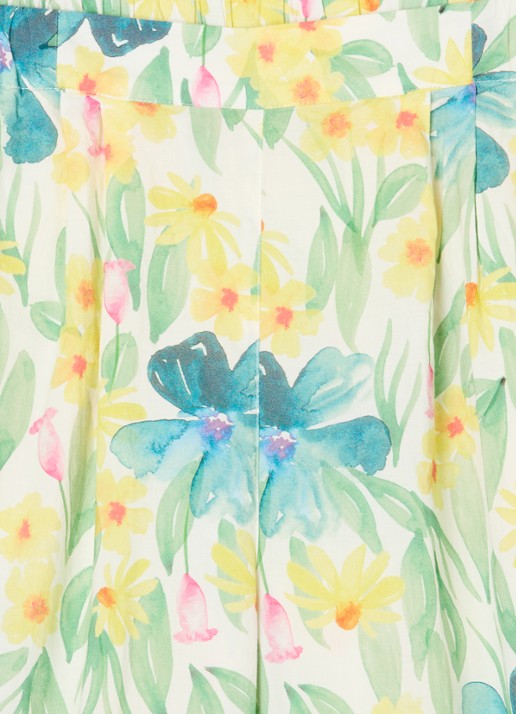 The Animals Observatory Antelope wide fit broek met bloemenprint - detail 5 groen