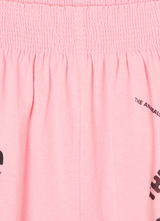 The Animals Observatory Ostrich loose fit korte broek met print - detail 4 roze