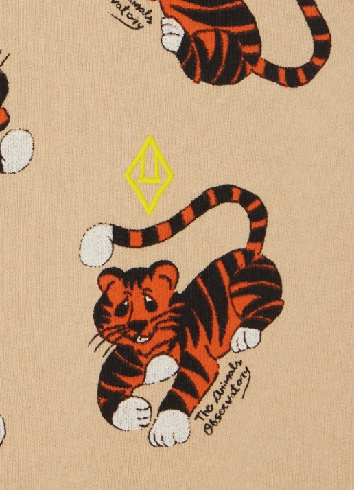 The Animals Observatory Sweater met print - detail 3 zand