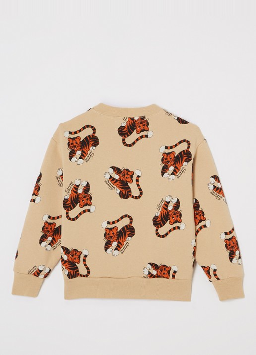 The Animals Observatory Sweater met print - voorkant 2 zand