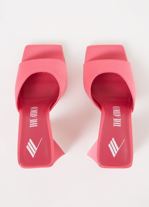 The Attico Devon muiltje van leer met lakfinish  - detail 5 roze