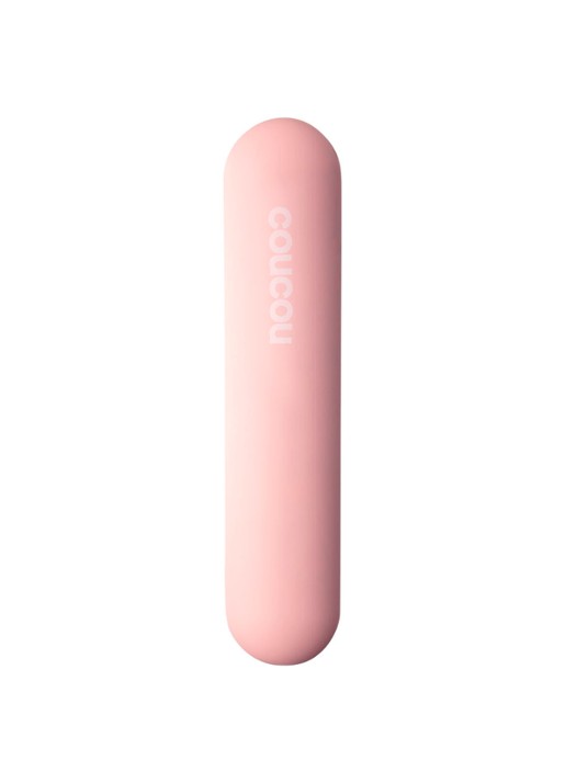 The Coucou Club Coucou Cordless Hair Straightening Brush - snoerloze elektrische haarborstel - voorkant 7 lichtroze