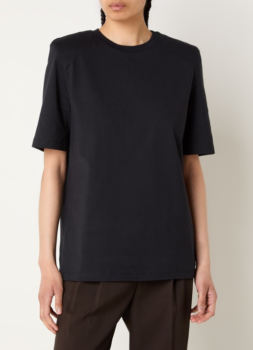 The Frankie Shop Carrington T-shirt met schoudervulling