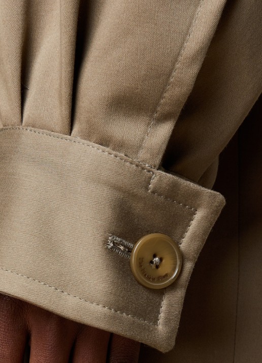 The Frankie Shop Esben trenchcoat met strikceintuur - detail 3 zand