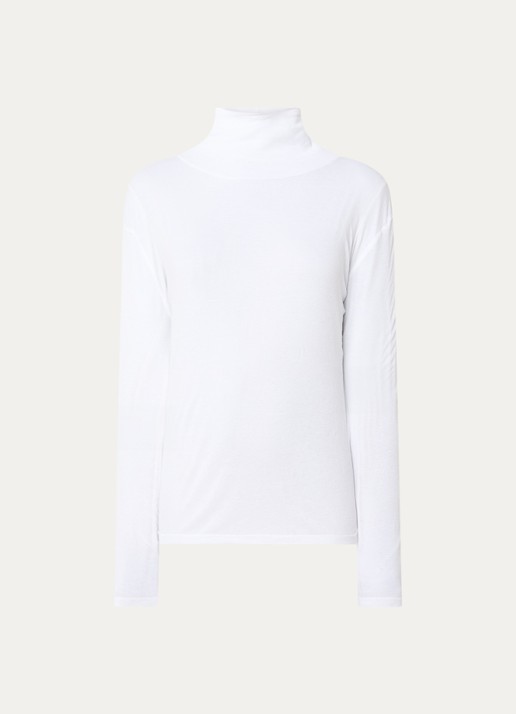 The Frankie Shop Evren semi-transparante top met col - voorkant 2 wit