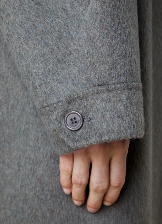 The Frankie Shop Issen trenchcoat van wol - detail 6 grijs