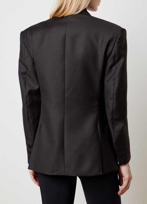 The Frankie Shop Jade double-breasted blazer van wol - achterkant 3 bruin