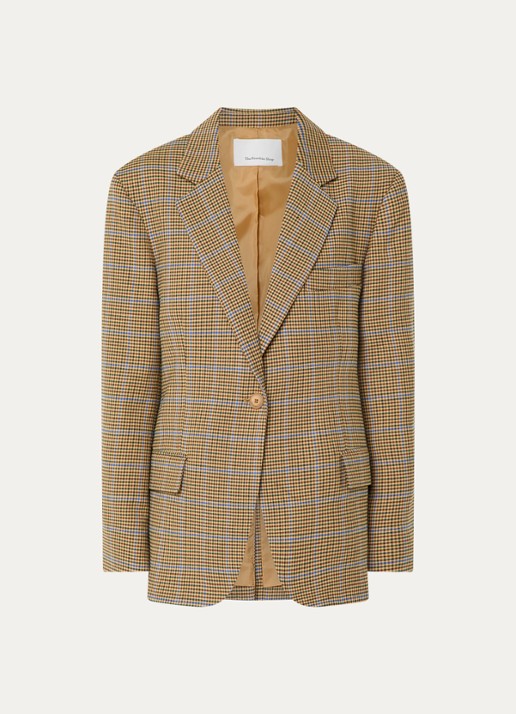The Frankie Shop Lyra oversized blazer in wolblend met pied-de-poule dessin