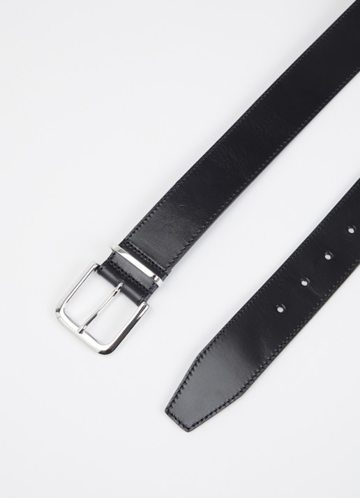 The Frankie Shop Sarno riem van leer - detail 2 zwart
