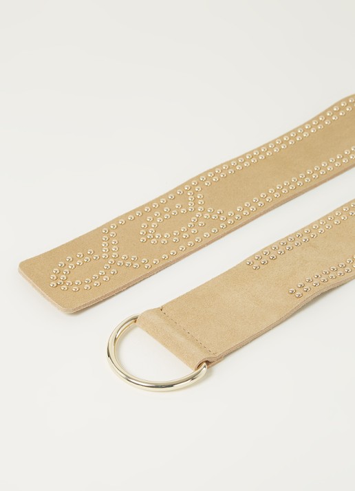 The Kaia Loretta riem van suède  - detail 2 beige