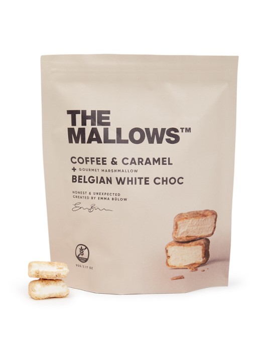 The Mallows Coffee & Caramel Mallows met witte chocolade 90 gram