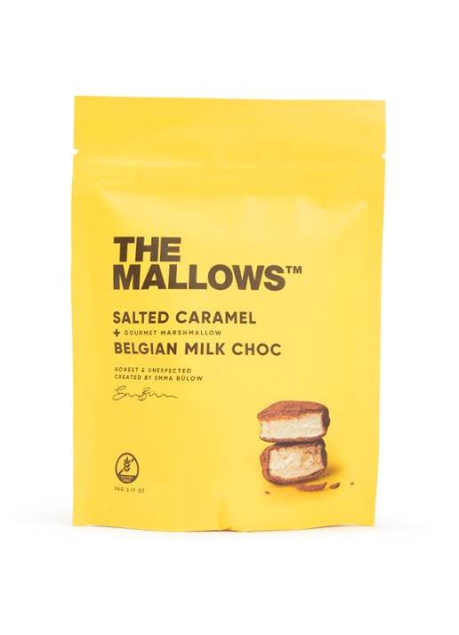 The Mallows Salted Caramel marshmallows met melk chocolade en caramel 90 gram