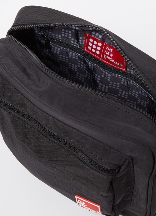 The New Originals 9-Dots crossbodytas met logo - detail zwart