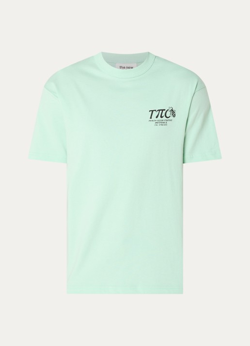 The New Originals Busy Bee T-shirt met logo- en backprint - voorkant mint