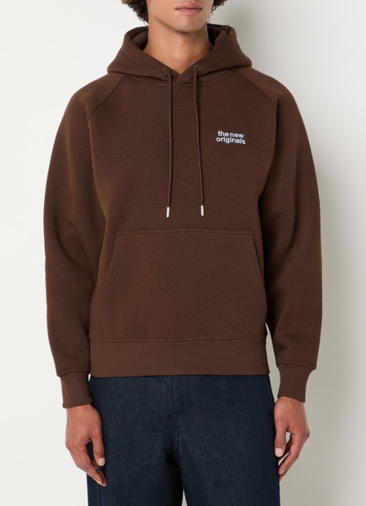 The New Originals Catna hoodie met logo- en backprint - achterkant 3 bruin