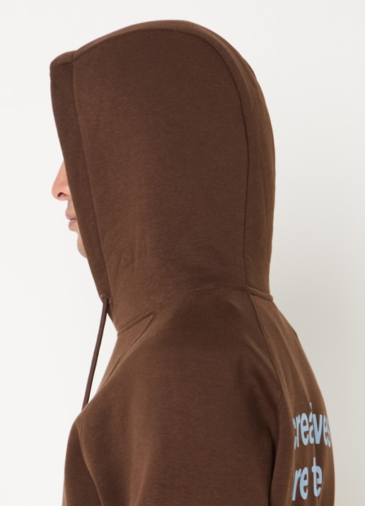 The New Originals Catna hoodie met logo- en backprint - detail 2 bruin
