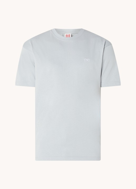 The New Originals Catna T-shirt met logo- en backprint - voorkant 2 grijs