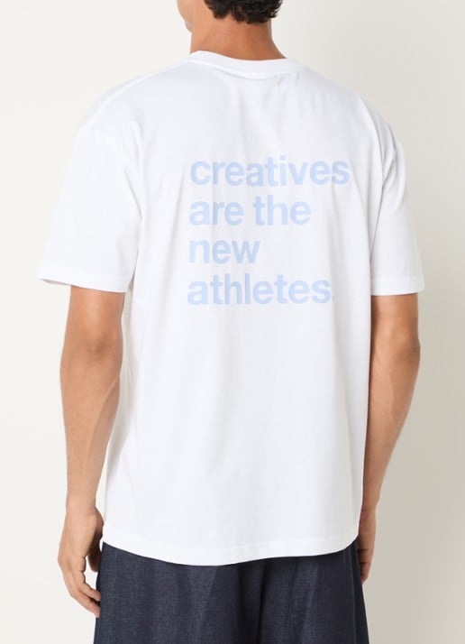 The New Originals Catna T-shirt met logoborduring en backprint